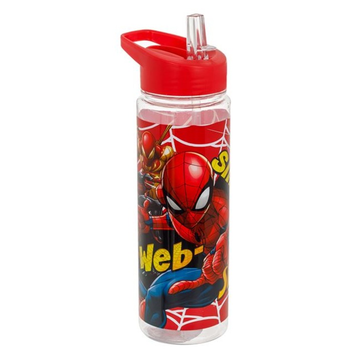 Детска бутилка за вода Spiderman, 650 ml, Червен