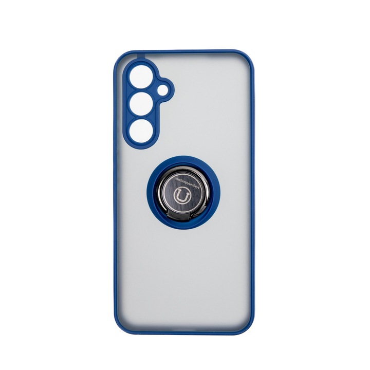 Carcasa Protectie Spate Colectia Soft Shape With Ring Compatibil Cu Samsung Galaxy A54 5G - Albastru