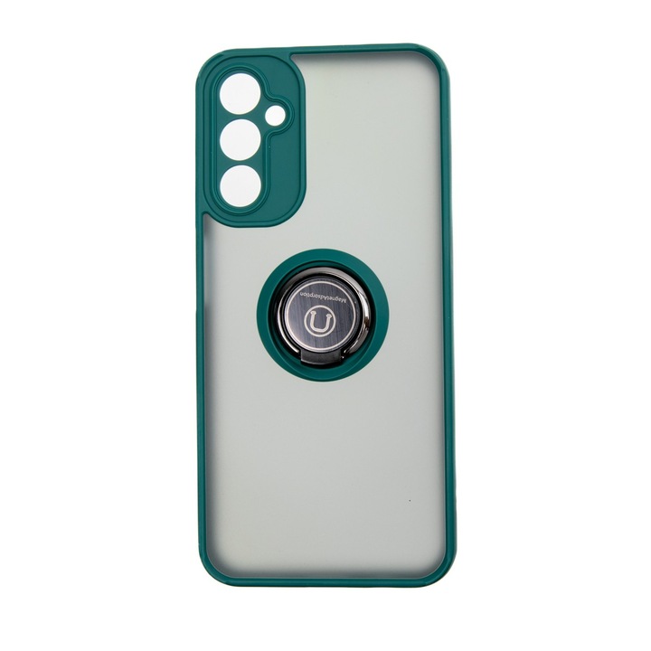 Carcasa Protectie Spate Colectia Soft Shape With Ring Compatibil Cu Samsung Galaxy A14 5G - Verde