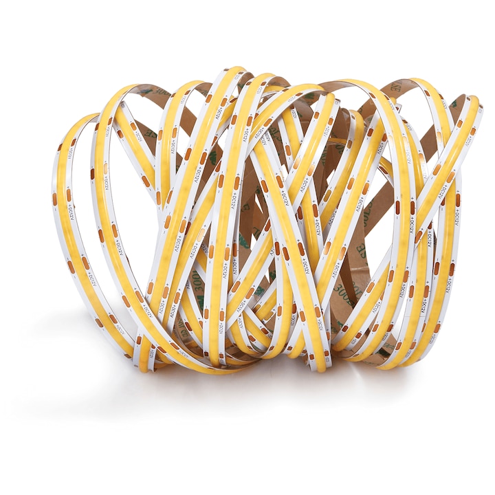 Banda cu LED-uri 12V, COB, 320LED, 1m, IP20, alb neutru (4500K)