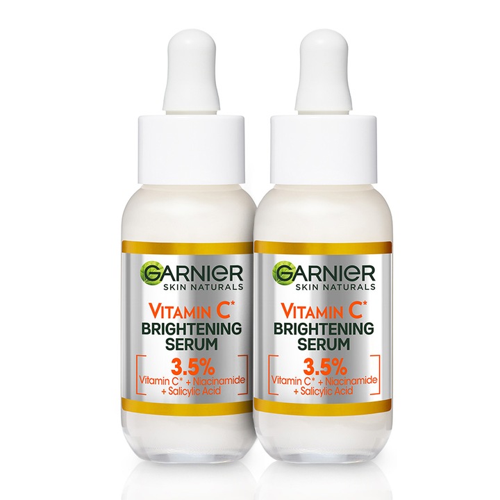 Szett 2X szérum C vitaminnal Garnier Skin Naturals ragyogó hatással, 30 ml