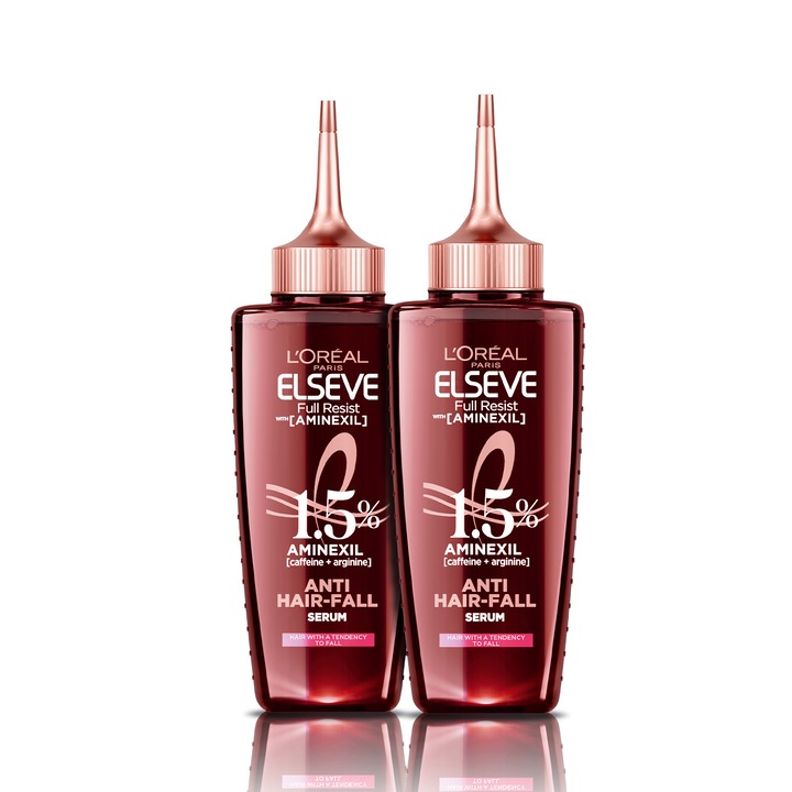 Комплект L'Oreal Paris 2 x Serum Elseve Full Resist Aminexil за коса със склонност към падане, 102 мл