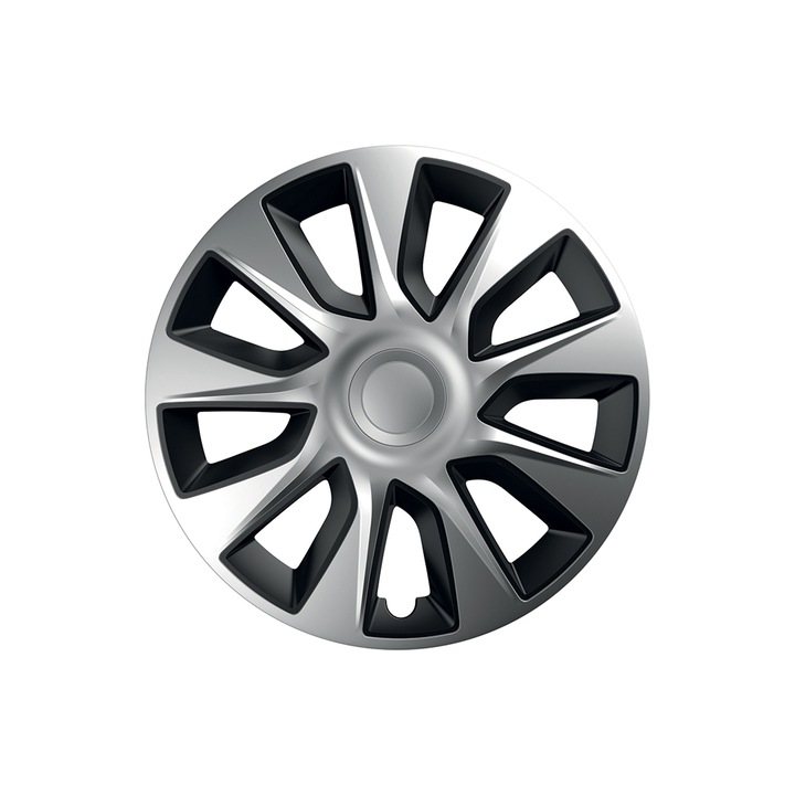 Capace Roti R14,14 inch Silver&Black Stratos Set 4 bucati