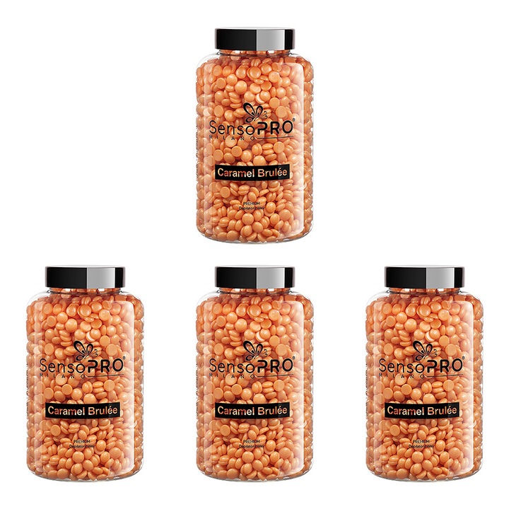 Set Gratuit Ceara Epilat Elastica Premium SensoPRO Milano Caramel Brulee, 4 x 400g