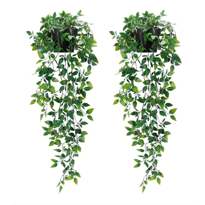 Комплект от 2 изкуствени растения, 65см, зелени