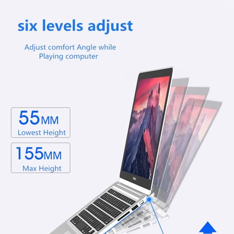Suport pentru laptop, Aliaj de aluminiu, Portabil, Stand Reglabil Pe 6