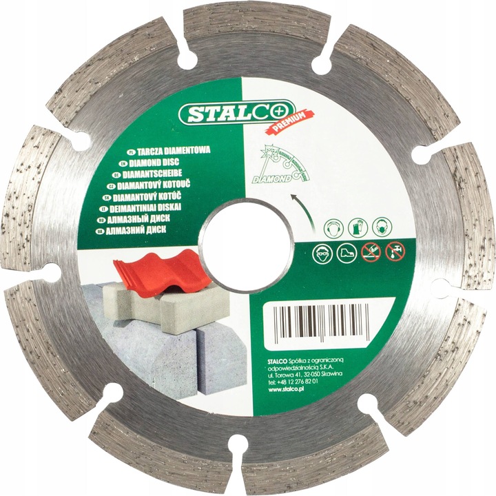 Disc diamantat segmentat, Stalco, S-29023, 230x2,4x22,23mm, taiere uscata/umeda