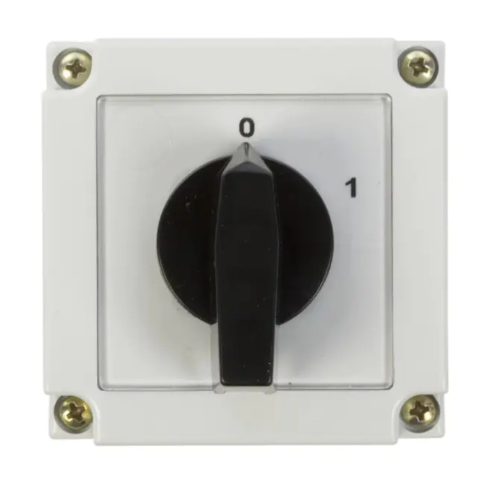 Comutator cu came 0-1, Apator, 10A, Alb