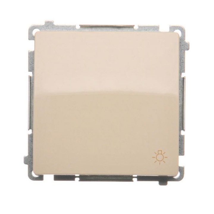 Intrerupator simplu Basic, Simon, Plastic, 10A, 250V, IP20, 75 x 75 x 41 mm, Bej