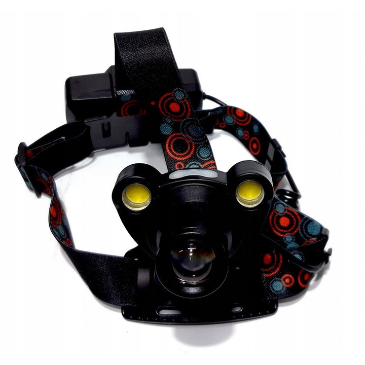 Акумулаторен фенер, TIROSS, 10W + 2W, IPX4, 8 x 8 x 7.5 cm, Черен