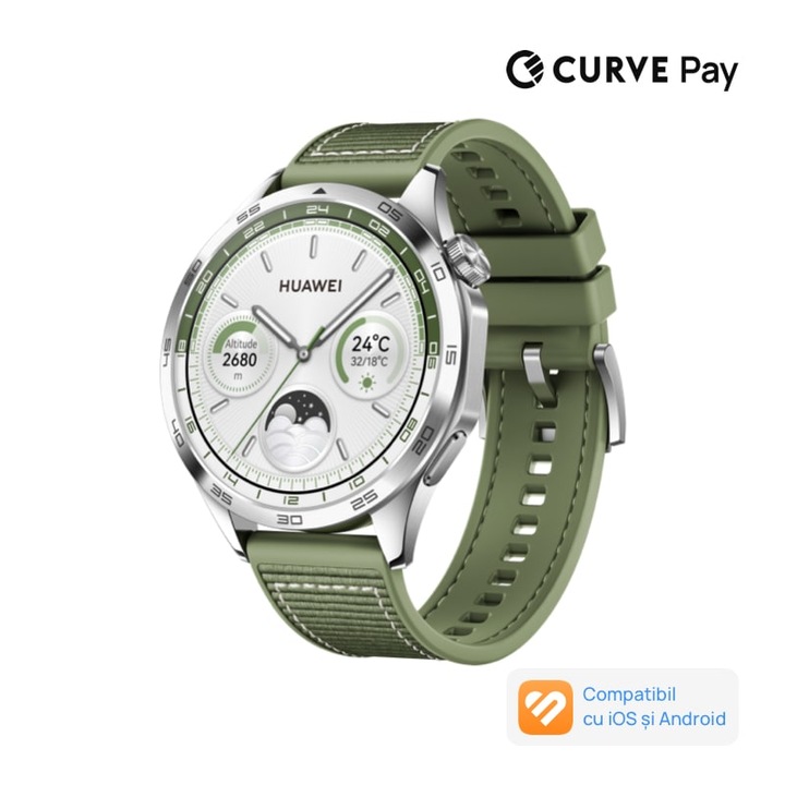 Смарт часовник Huawei Watch GT 4, 46 мм, Зелен