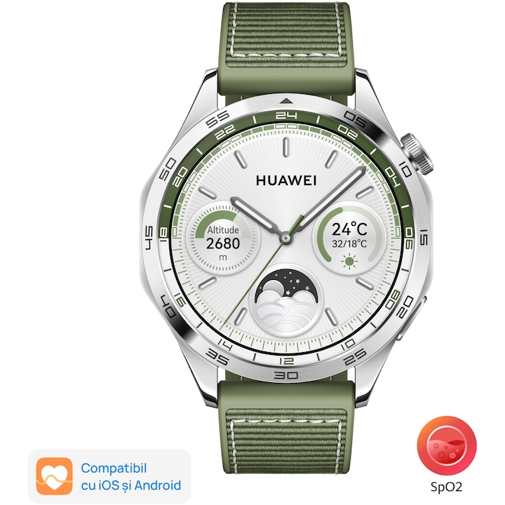 Смарт часовник Huawei Watch GT 4, 46 мм, Зелен