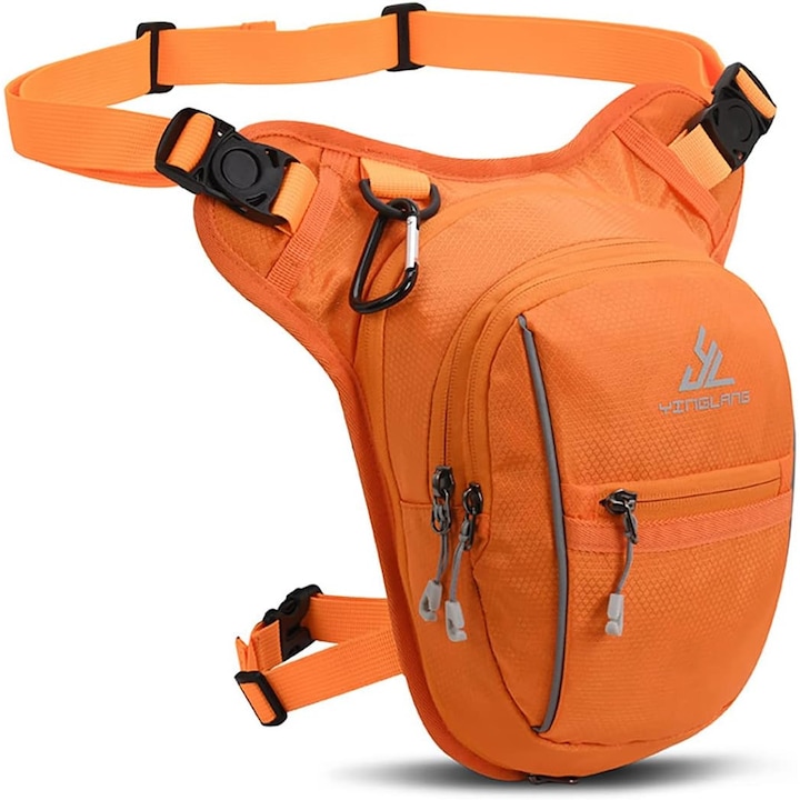 Спортна чанта за крака, yinglang, мотоциклет/атв/велосипед/скутер, 26x14x11 см, найлон, оранжев