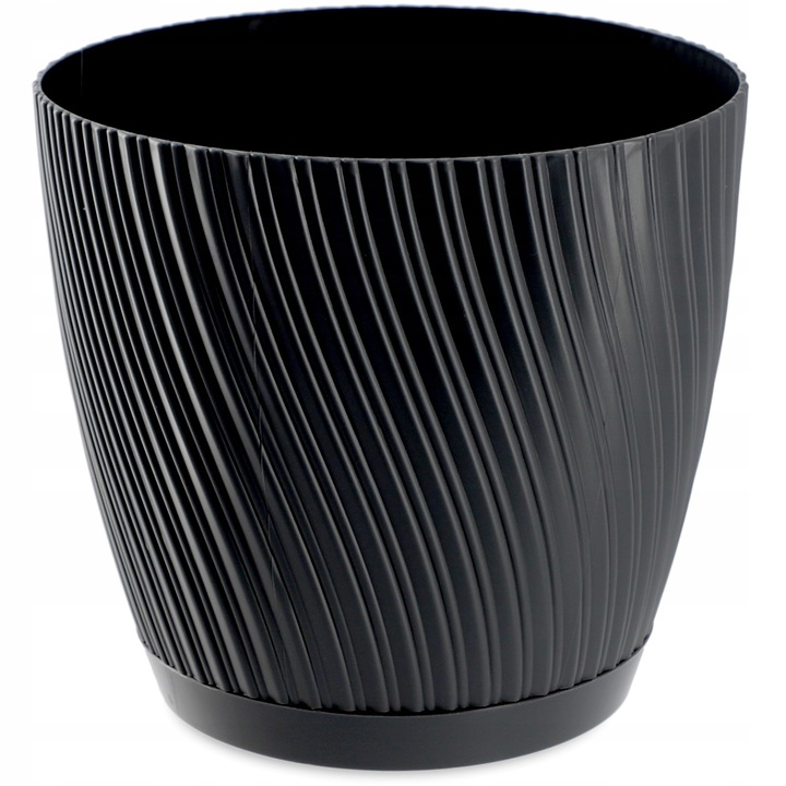 KADAX Ghiveci cu suport Tubas 23 cm, negru