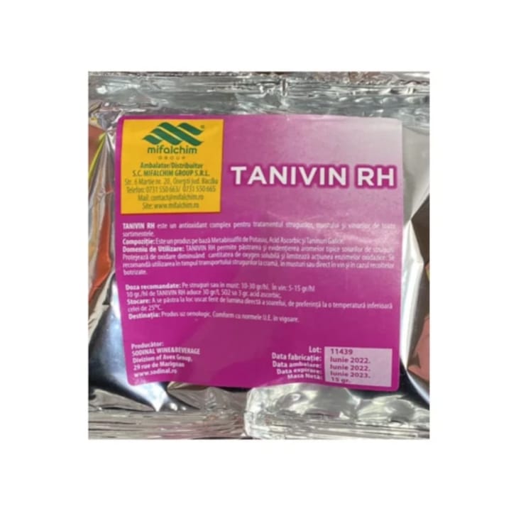 Tratament pentru vin, must, struguri Tanivin RH, 15 g