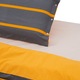 Спален комплект Heinner Home, 1 човек, 100% памук 144 TC, Чаршаф 200x220 см, Една калъфка за възглавница 50x70 см, 2 части, Тъмносив/Оранжев
