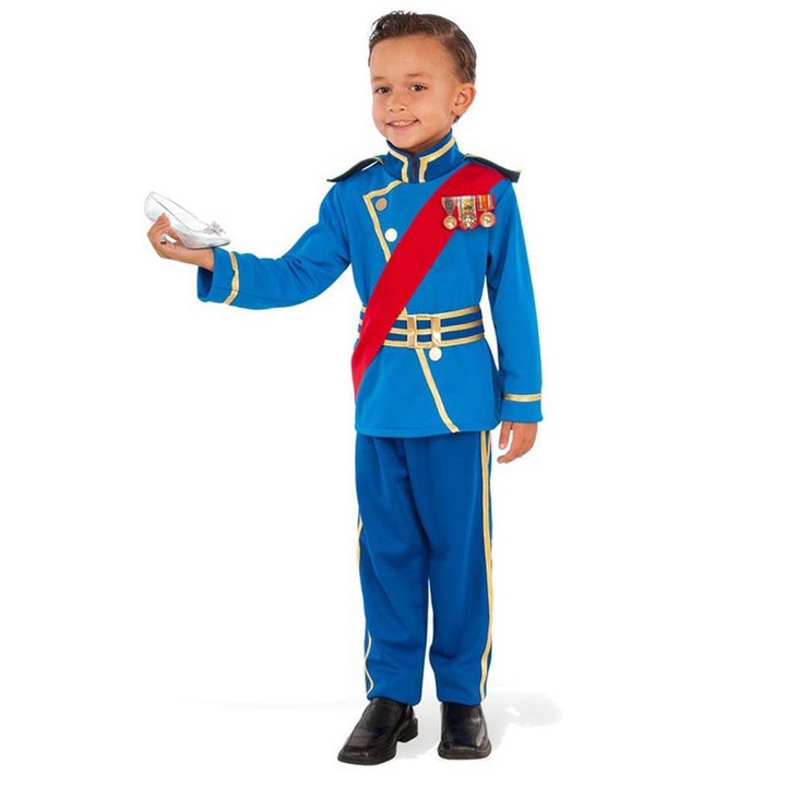 Costum Print pentru Copii, Cenusareasa, Tesatura fina, 4-5 ani, 120, Albastru
