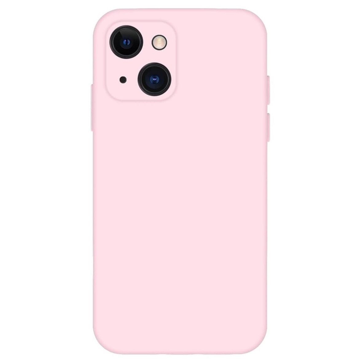 Husa protectie compatibila cu iPhone 13, slim, silicon Roz cu interior din microfibra, protectie camera, protectie ecran, ISAG