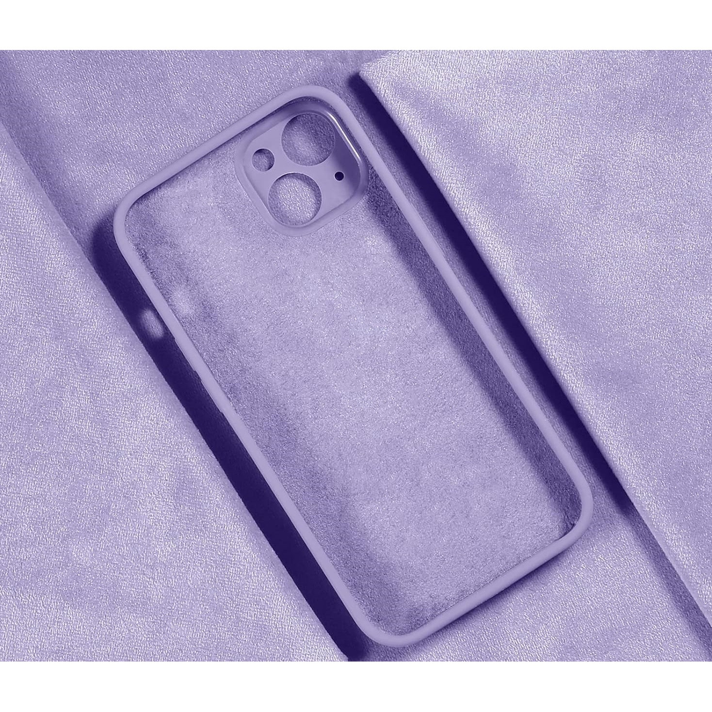 Husa protectie compatibila cu iPhone 13, slim, silicon Mov cu interior din microfibra, protectie camera, protectie ecran, ISAG
