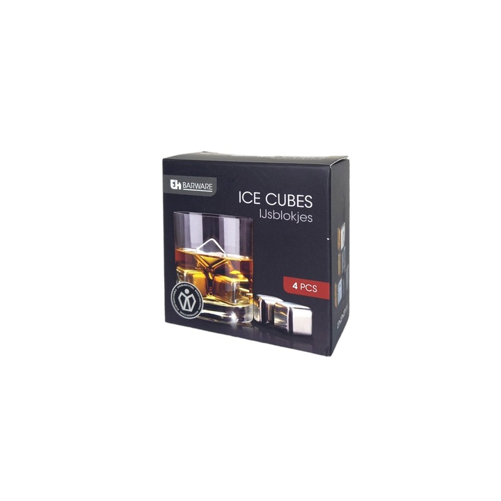 Rozsdamentes acél kockák italok hűtésére