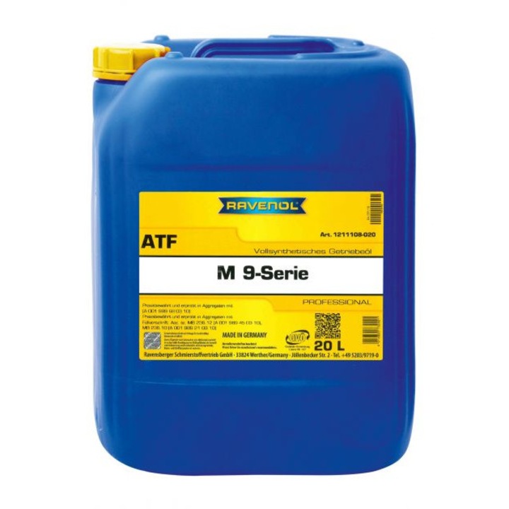 RAVENOL ATF M 9-Serie automata sebességváltó olaj, térfogata 20 liter, szintetikus
