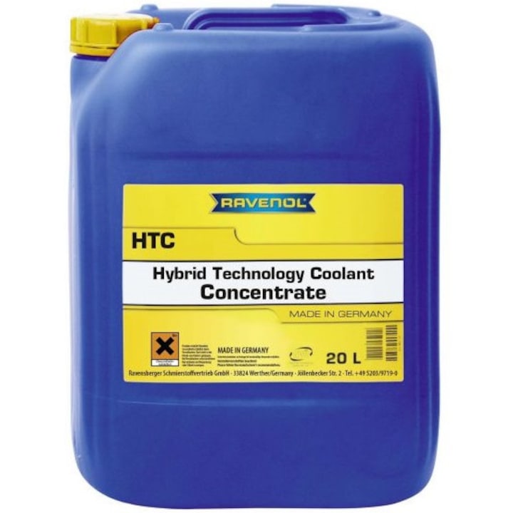Antigel RAVENOL HTC Concentrate Protect MB325.0, albastru, volum recipient 20 litri, concentrat