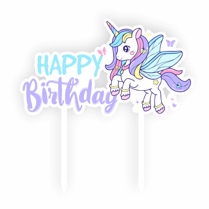 UV Tortadísz Happy Birthday, Inedit Print, TC1021, MDF 12 cm