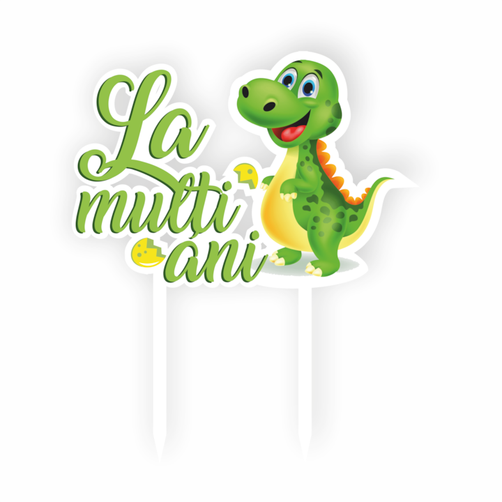 Topper tort UV La multi ani, MDF, Inedit Print, TC1017,12 cm