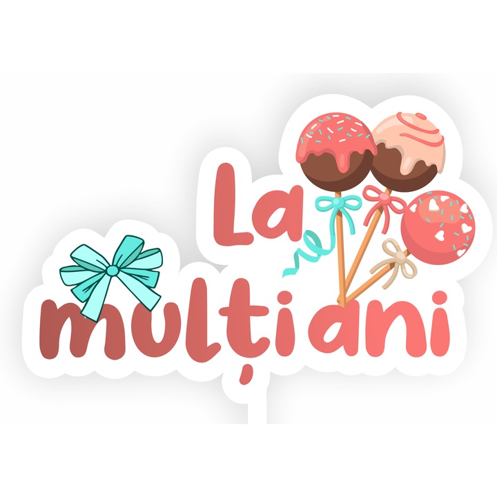 Topper tort UV La multi ani, Plexiglas, Inedit Print, TC1013,10 cm