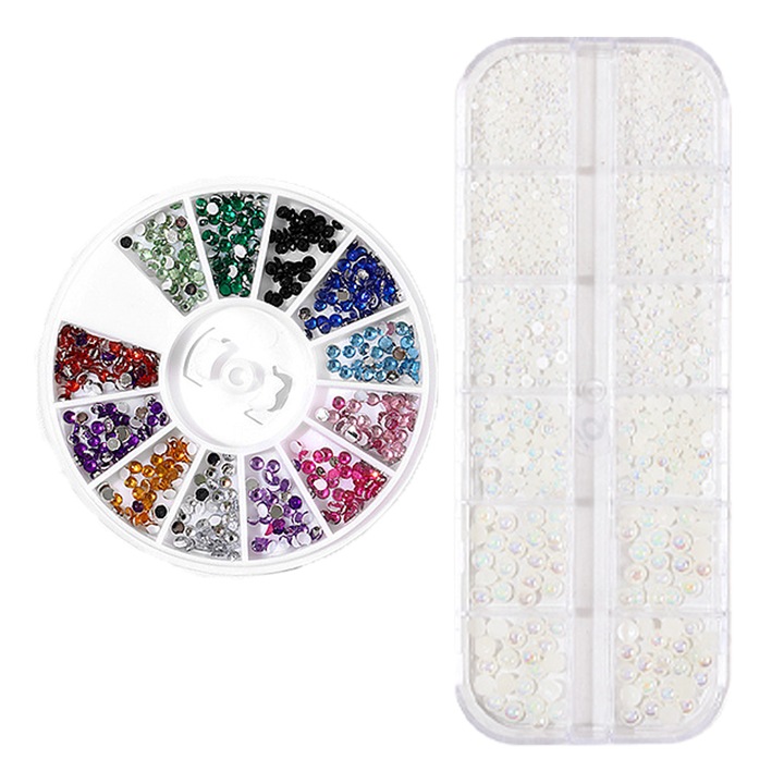 Set pietre stralucitoare pentru nail art QttvbTna, Multicolor