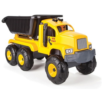 Camion de jucarie, Basculanta BIG FOOT®, Remorca rabatabila, 6 Roti, 90 CM, Galben Camion de jucarie, Basculanta BIG FOOT®, Remorca rabatabila, 6 Roti, 90 CM, Galben
