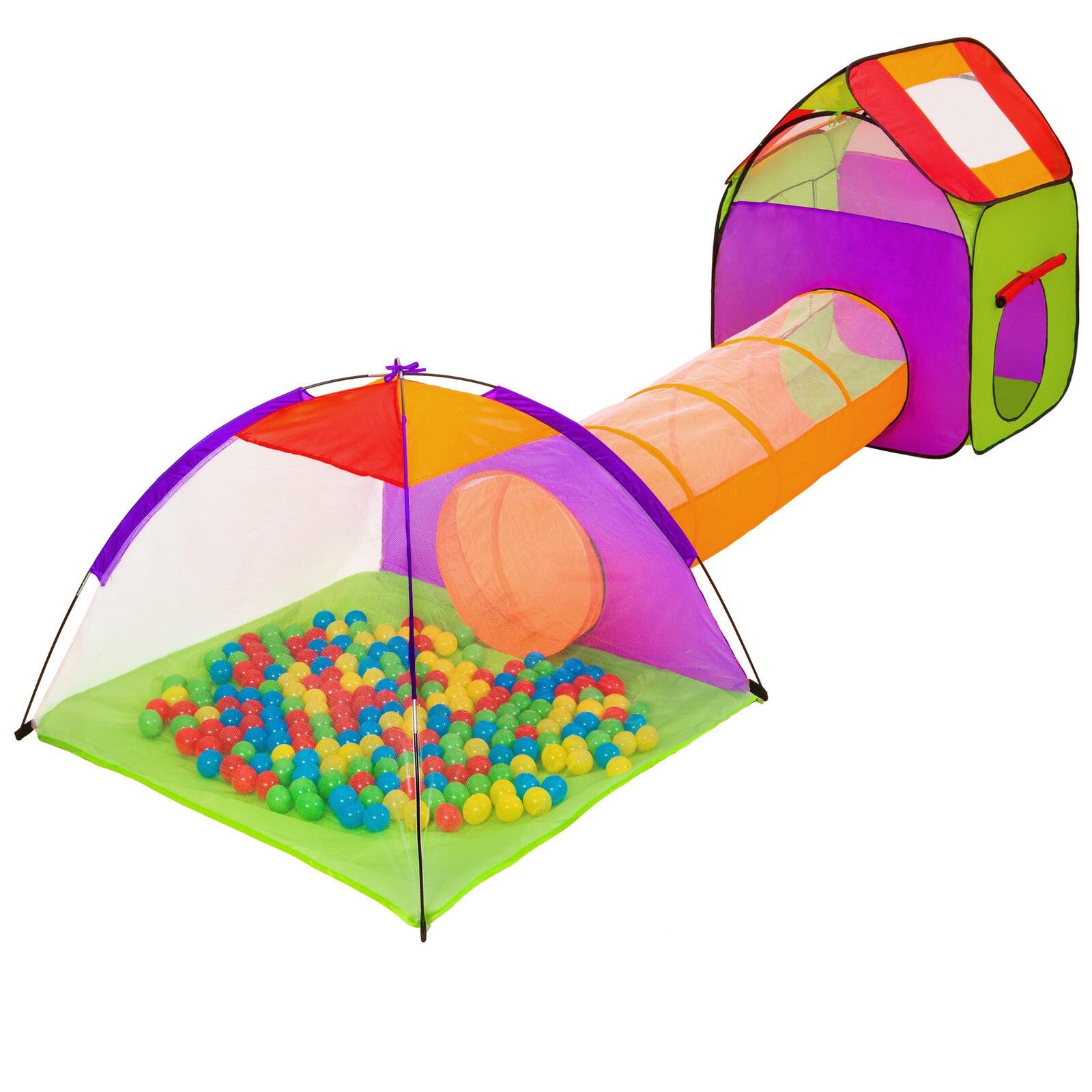 Tunel cu corturi de joaca model IGLU, portocaliu