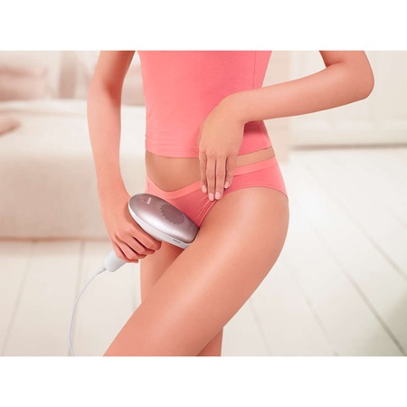 Epilator IPL Philips Lumea SC1997/00, 250.000 impulsuri, senzor piele, accesoriu corp si fata, utilizare cu fir, husa, Roz/Alb