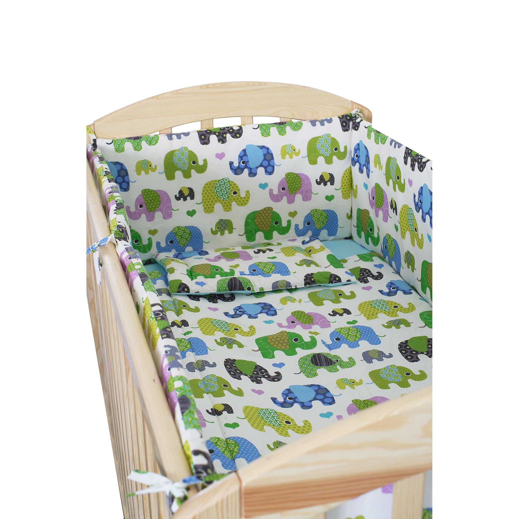 Aparatoare laterala patut, Elephant, turcoaz, 180 x 30 cm