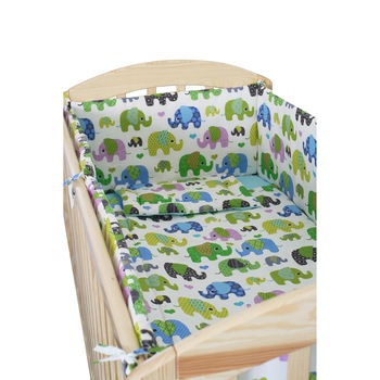 Lenjerie Elephant, turcoaz, 5 piese, 120 x 60 cm Lenjerie Elephant, turcoaz, 5 piese, 120 x 60 cm