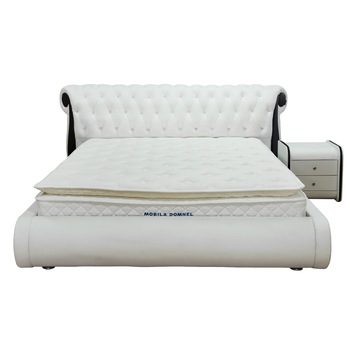 Pat Royall Model 7038,180 x 200 cm, cu lada de depozitare, piele naturala suprafata de contact a tabliei Pat Royall Model 7038,180 x 200 cm, cu lada de depozitare, piele naturala suprafata de contact a tabliei