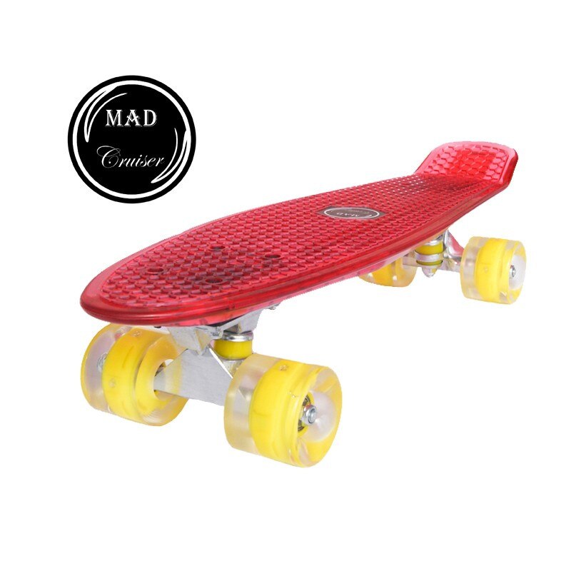 Penny board Mad Cruiser Full LED ABEC 7-rosu