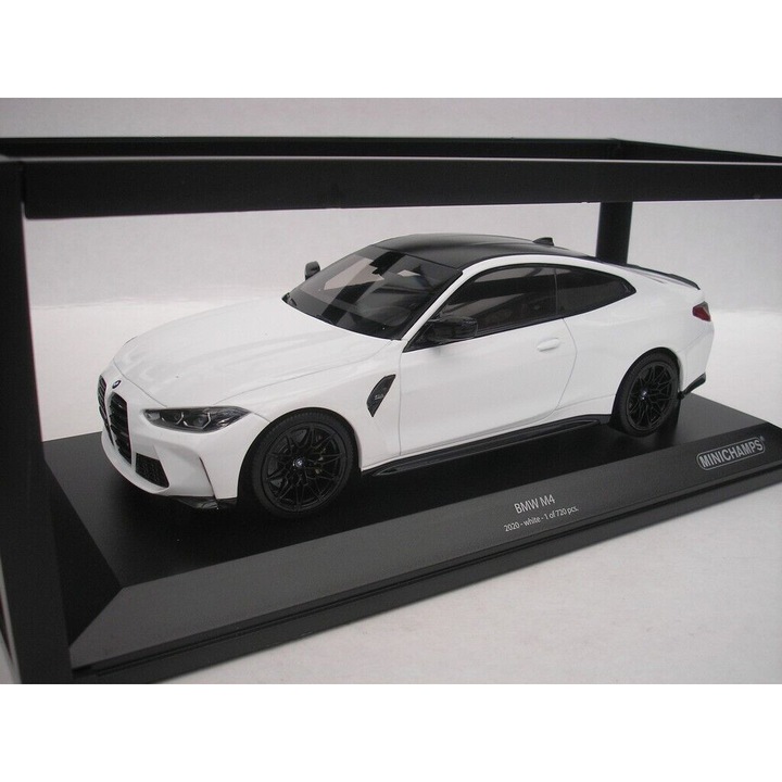 Macheta BMW M4 2020 alb 1 / 720pcs - 1/18 Minichamps