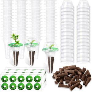 Set 30 recipiente cultivare rasaduri plante, Polipropilena, Sistem hidroponic, 7.6 cm, Alb Nabi Market ®