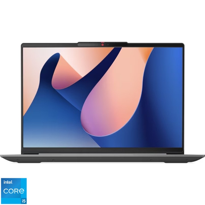 Laptop LENOVO IdeaPad Slim 5 14IAH8, Intel Core i5-12450H pana la 4.4GHz, 14" WUXGA, IPS, 8 nuclee, 8GB DDR5, SSD 2TB NVME, Intel UHD Graphics, no OS, Cloud Grey