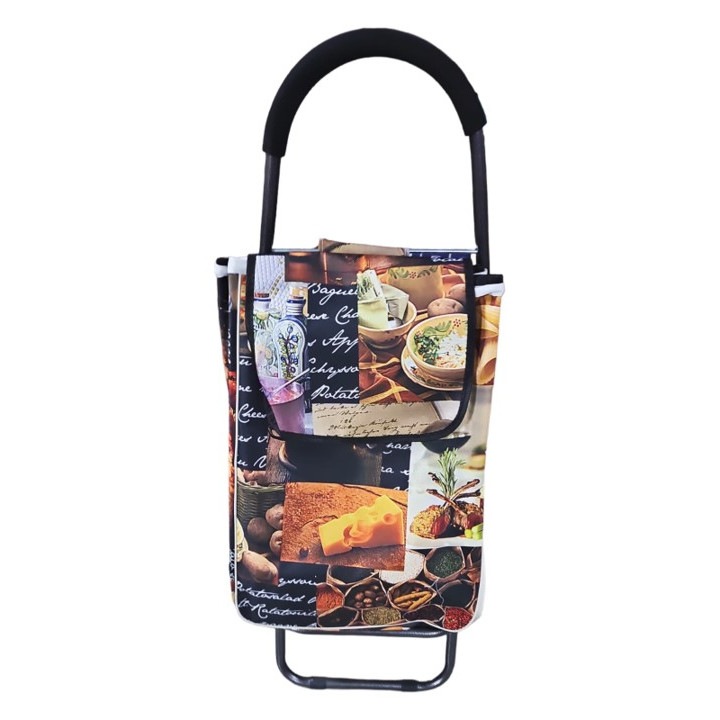 Carut pentru piata, 2 roti, cadru metalic, maner turnat cu zona antiaderenta