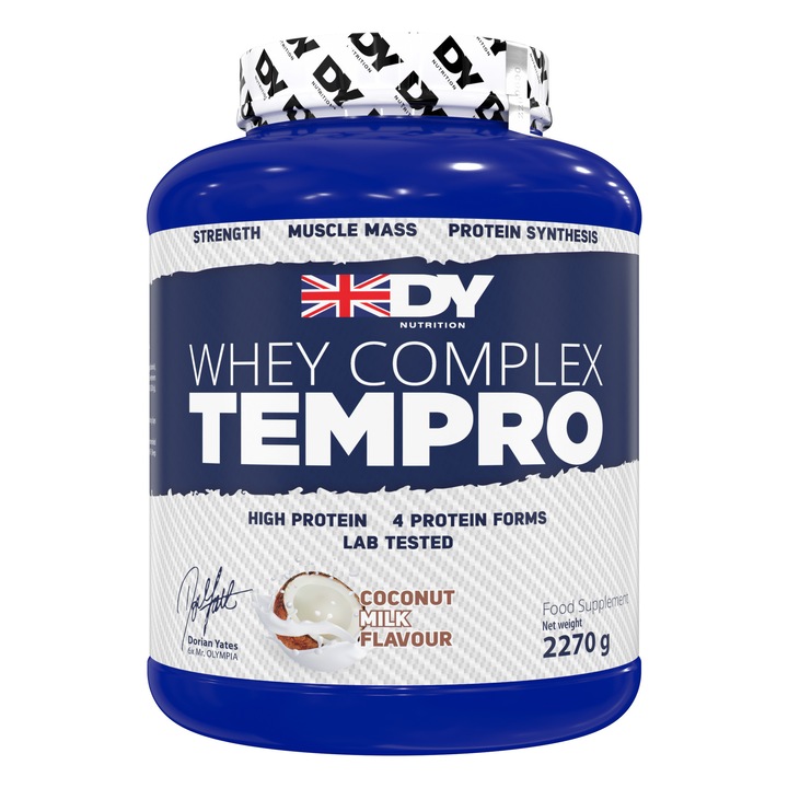 Complex Proteina Whey Tempro, Dorian Yates Nutrition, Lapte de Cocos, 2270g