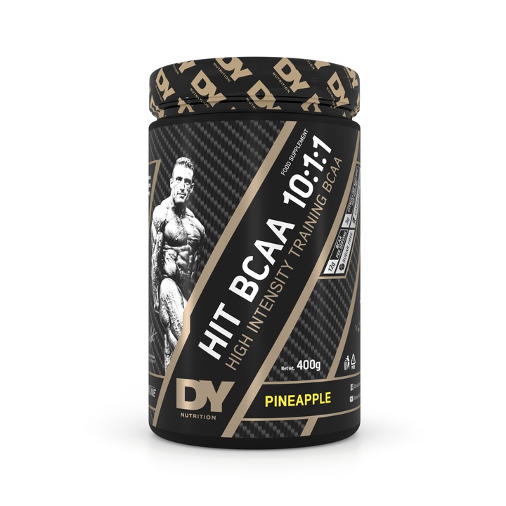 Complex de aminoacizi Dorian Yates, HIT BCAA 10:1:1, ananas, 400g, 20 de portii