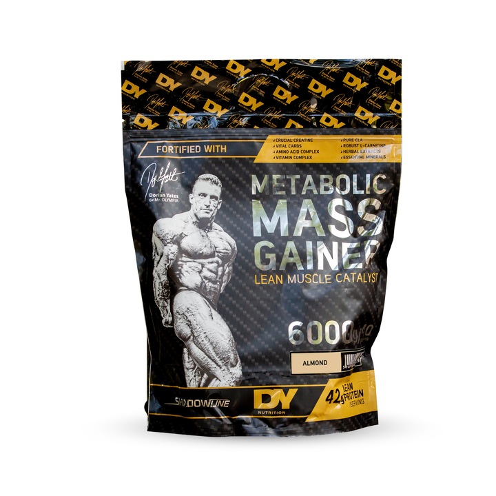 Gainer pentru crestere masa musculara Metabolic Mass Gainer, Dorian Yates Nutrition, 6kg, Sac - Migdale