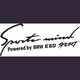 Sticker Auto Bmw E60, Sports Mind, Negru, 30 cm x 12 cm