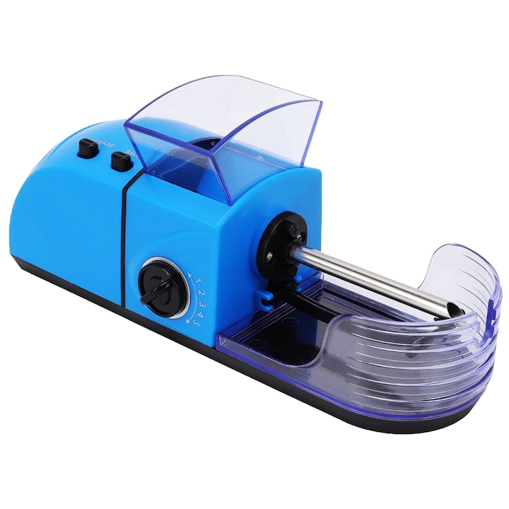 Електрическа машина за цигари Teno®, инжектор за тютюн, 5 нива на смилане, ергономичен, стандартен размер, включени аксесоари, син