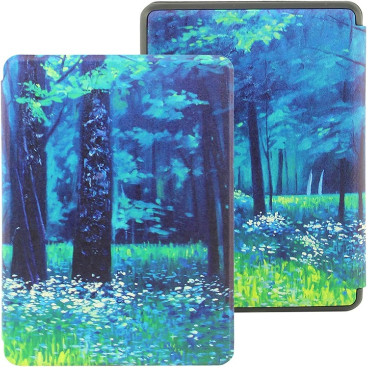 Husa pentru Kindle Paperwhite 2021, 2023 6.8 inch slim ultra-light Aiyando, forrest