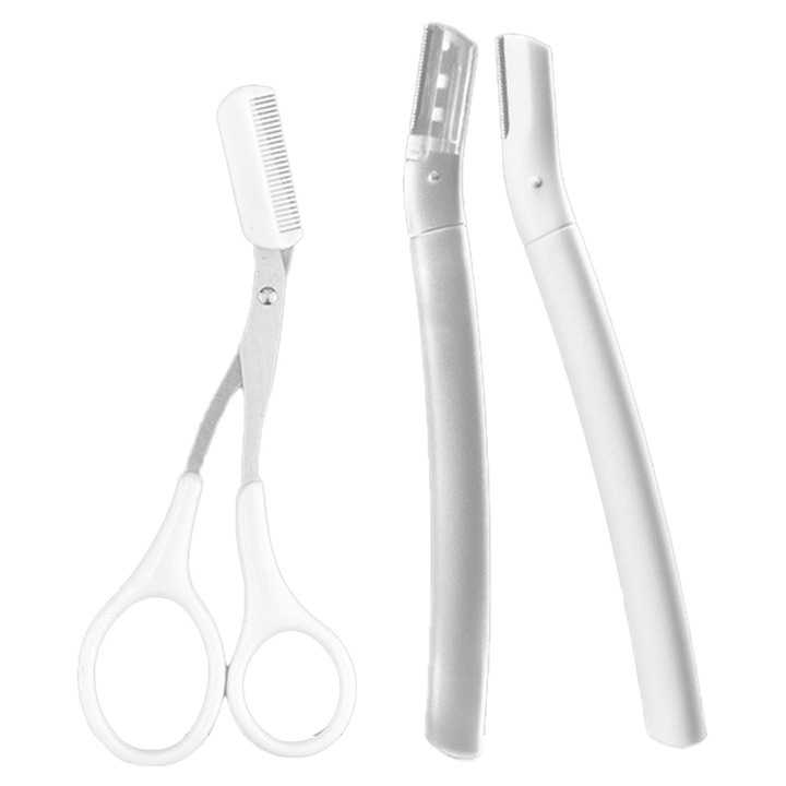 QttvbTna szemöldök szett, multifunkcionális, arcpenge, trimmer, utazáshoz