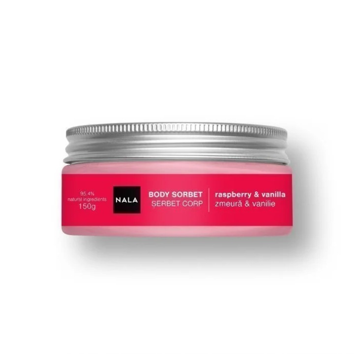 Serbet corp, NALA, zmeura si vanilie, 150 g