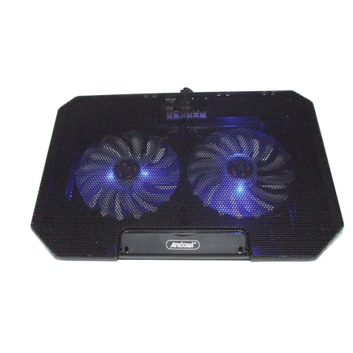 Cooler laptop Q S03 silentios 13 inch cu 2 ventilatoare USB negru